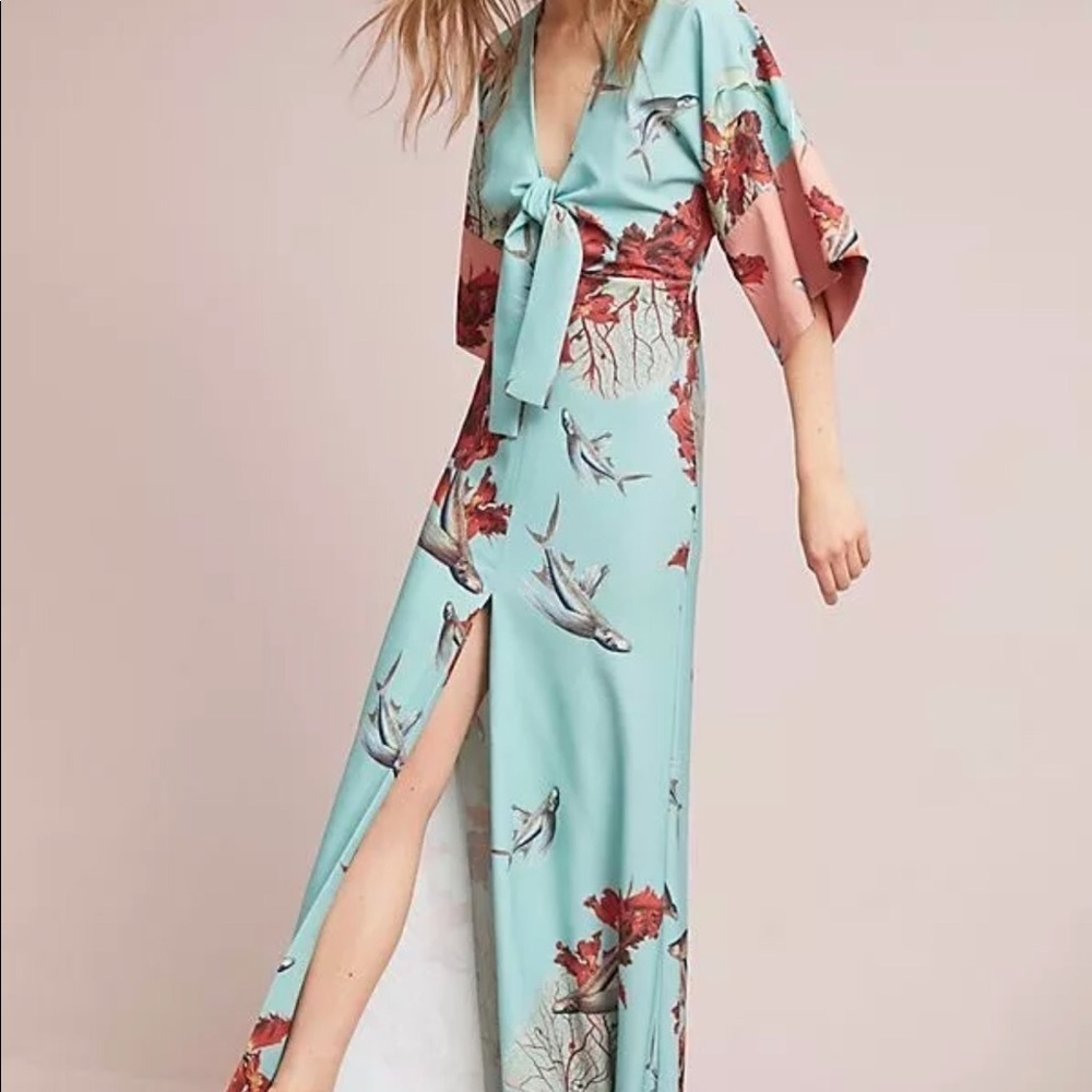 BNWT PatBO Anthropologie Kimono Maxi Dress Size 2